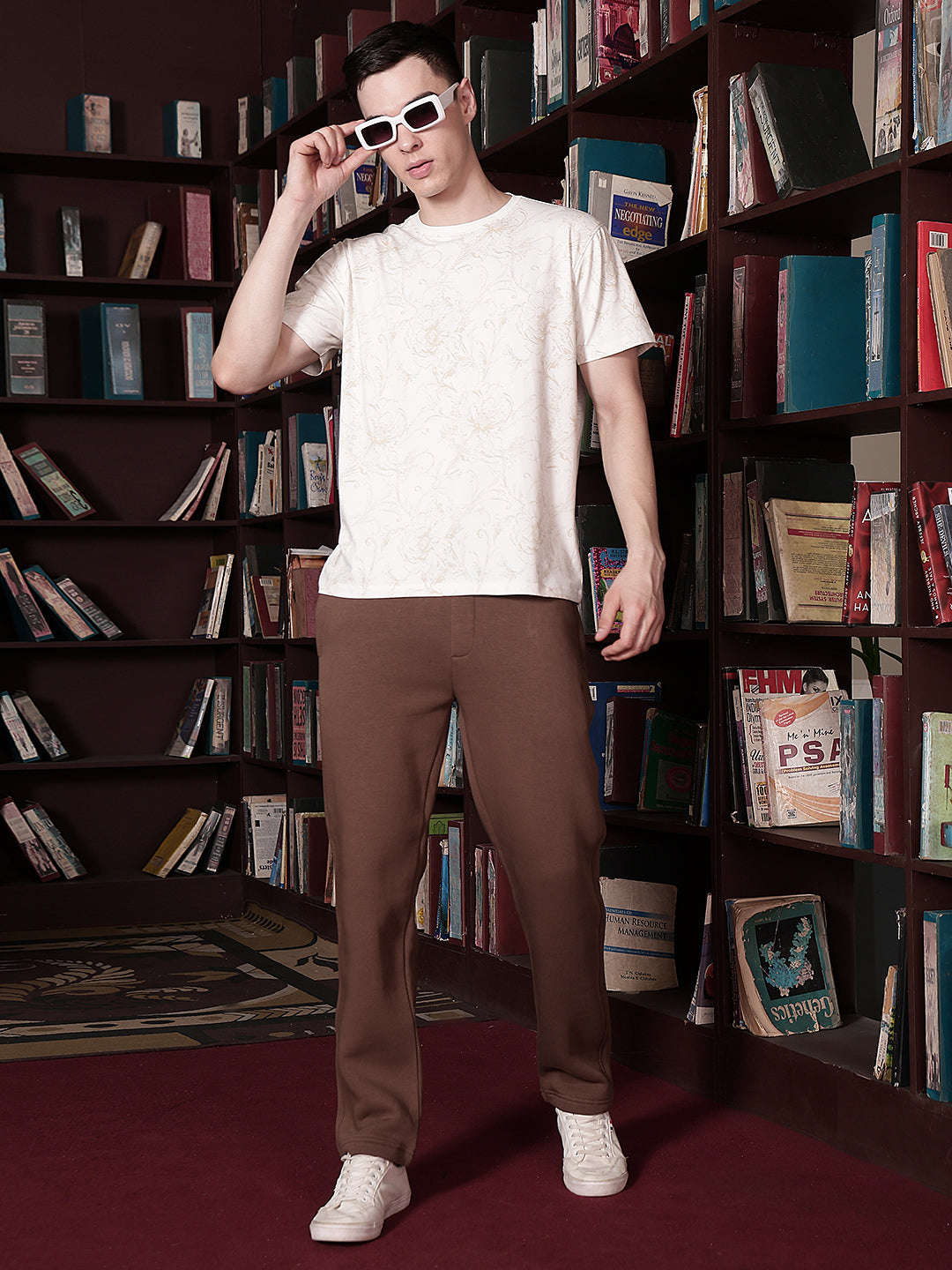 Structured Cinnamon Brown Trackpants