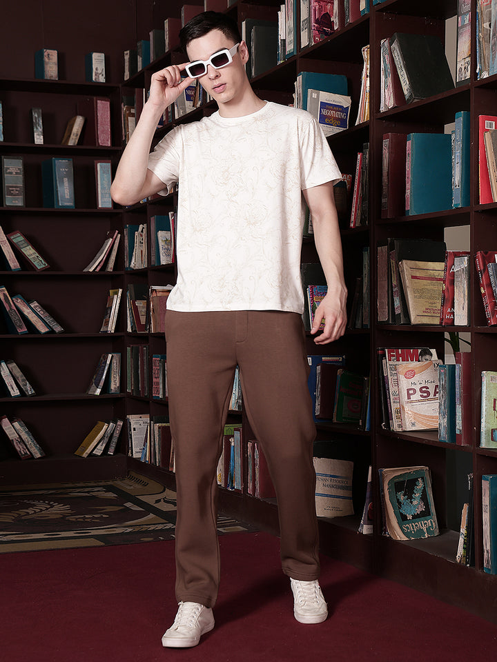 Structured Cinnamon Brown Trackpants