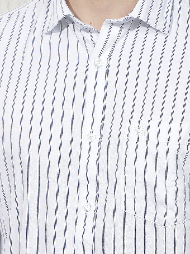 White Vertical Stripes Shirt