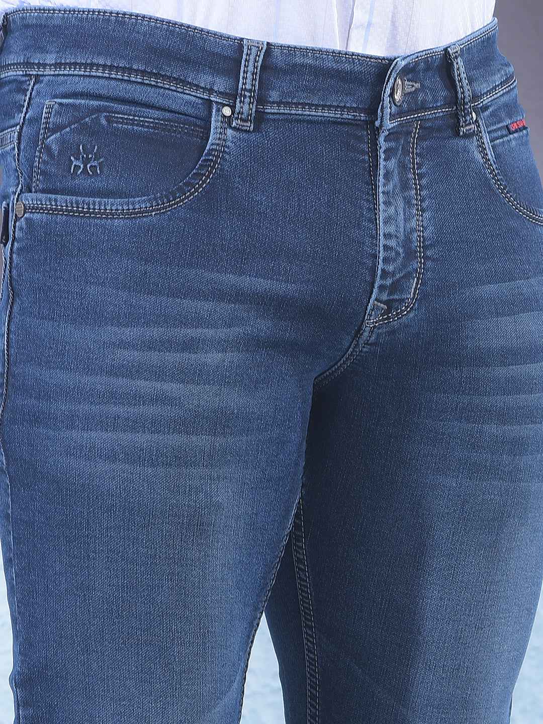 Vibrant Blue Stretchable Jeans