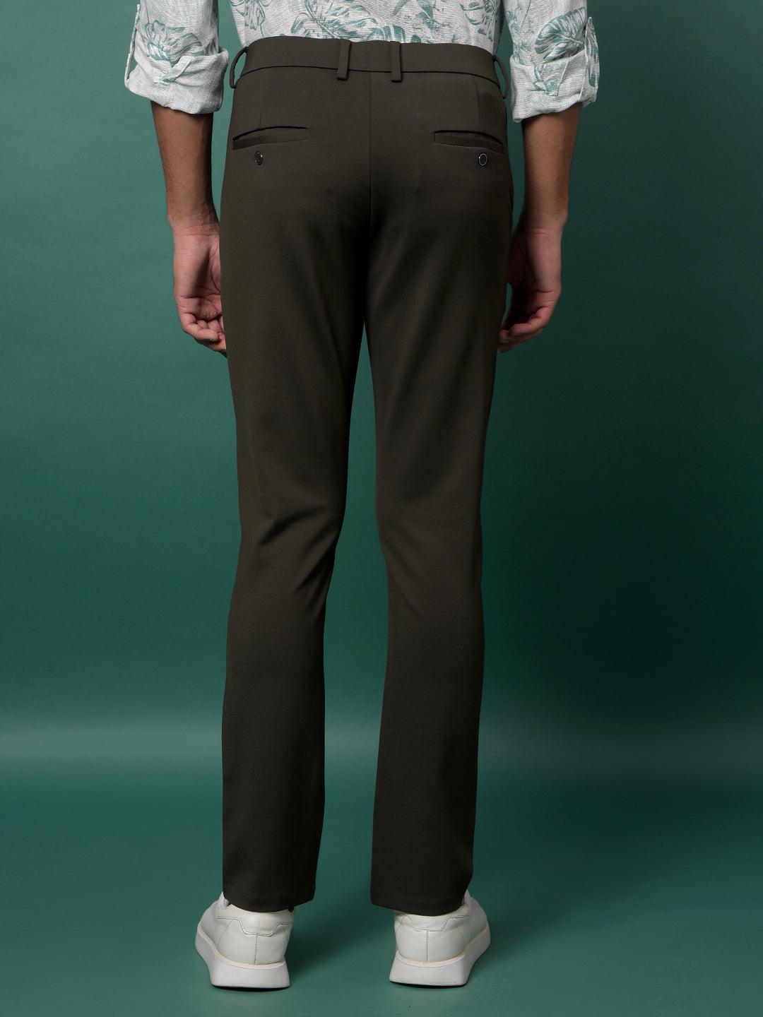 Monochrome Olive Slim Trousers