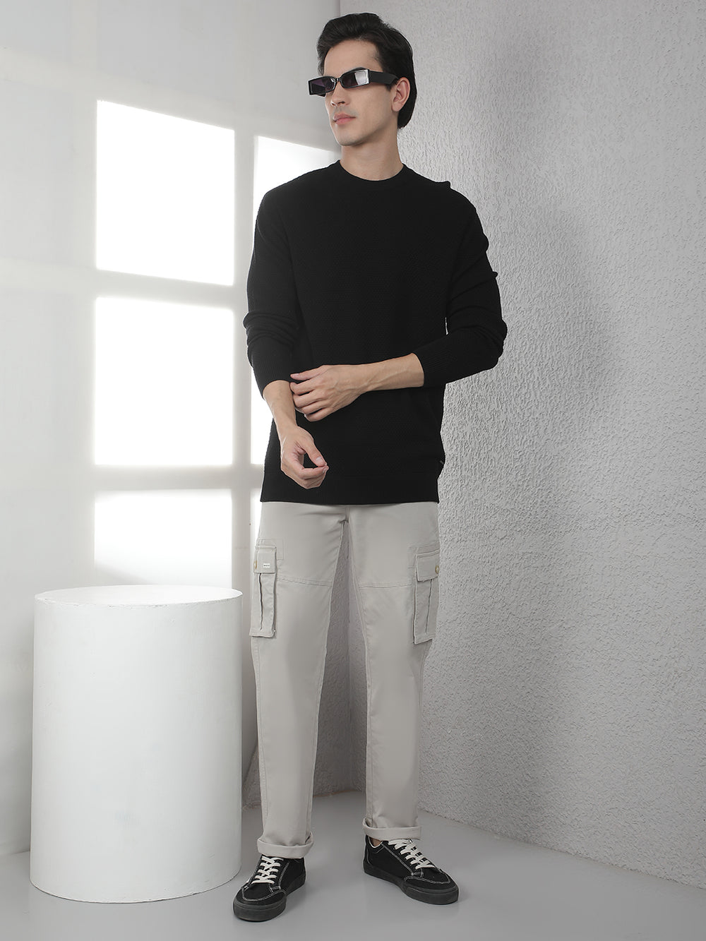 Black Round Neck Sweater
