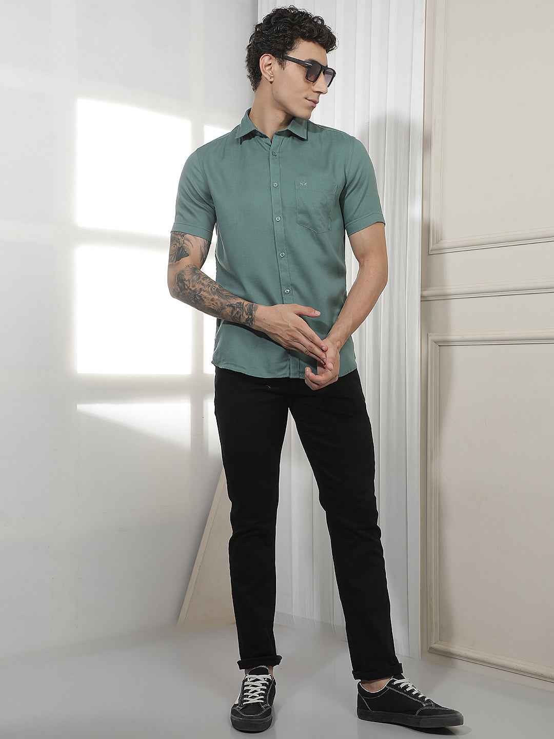 Green Casual Shirt