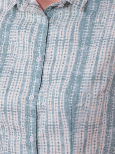 Green Printed Shirt