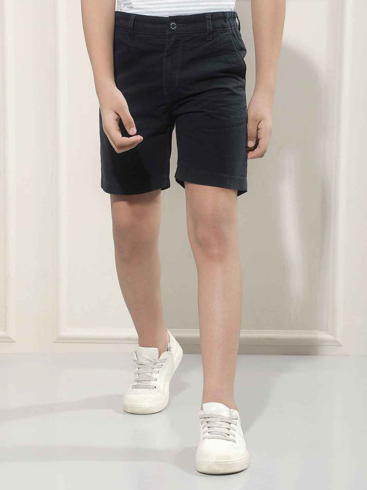Navy Blue 100% Cotton Shorts