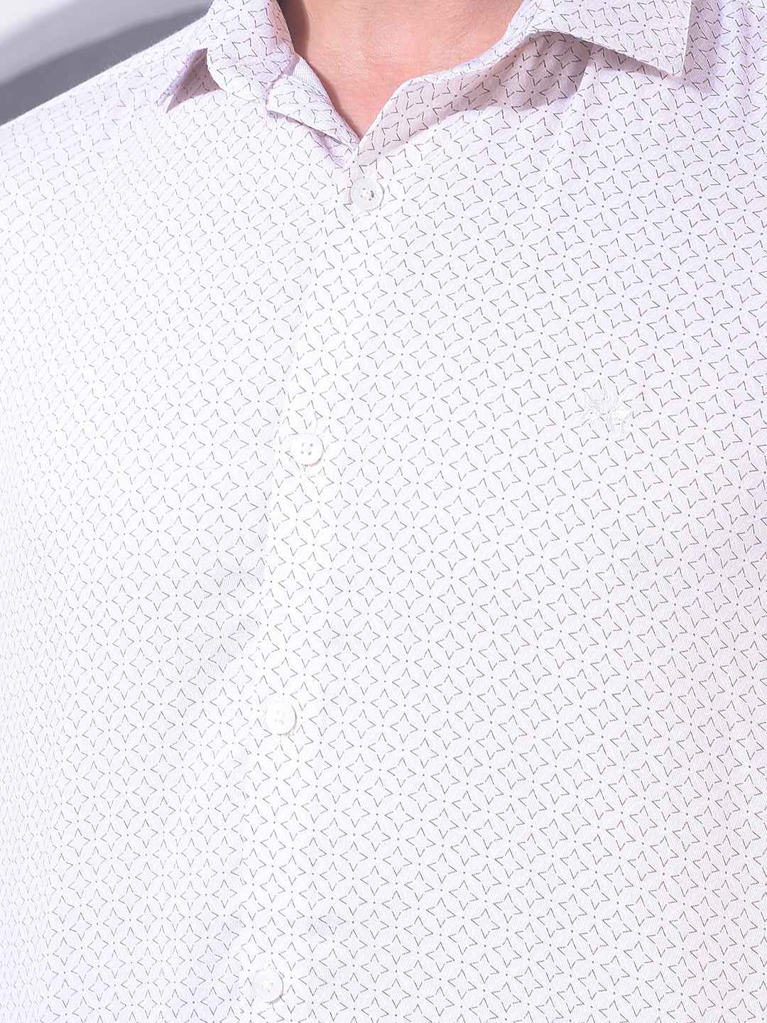 Beige Creative Printed Shirt