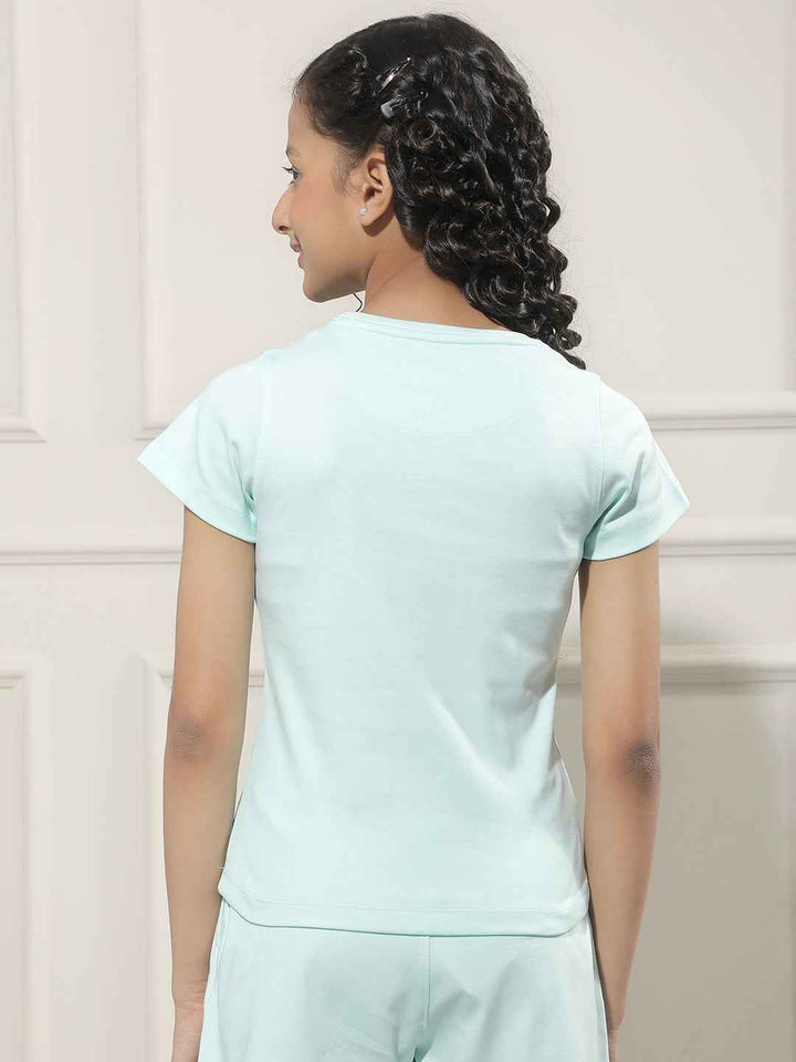 Green Typographic Print T-Shirt