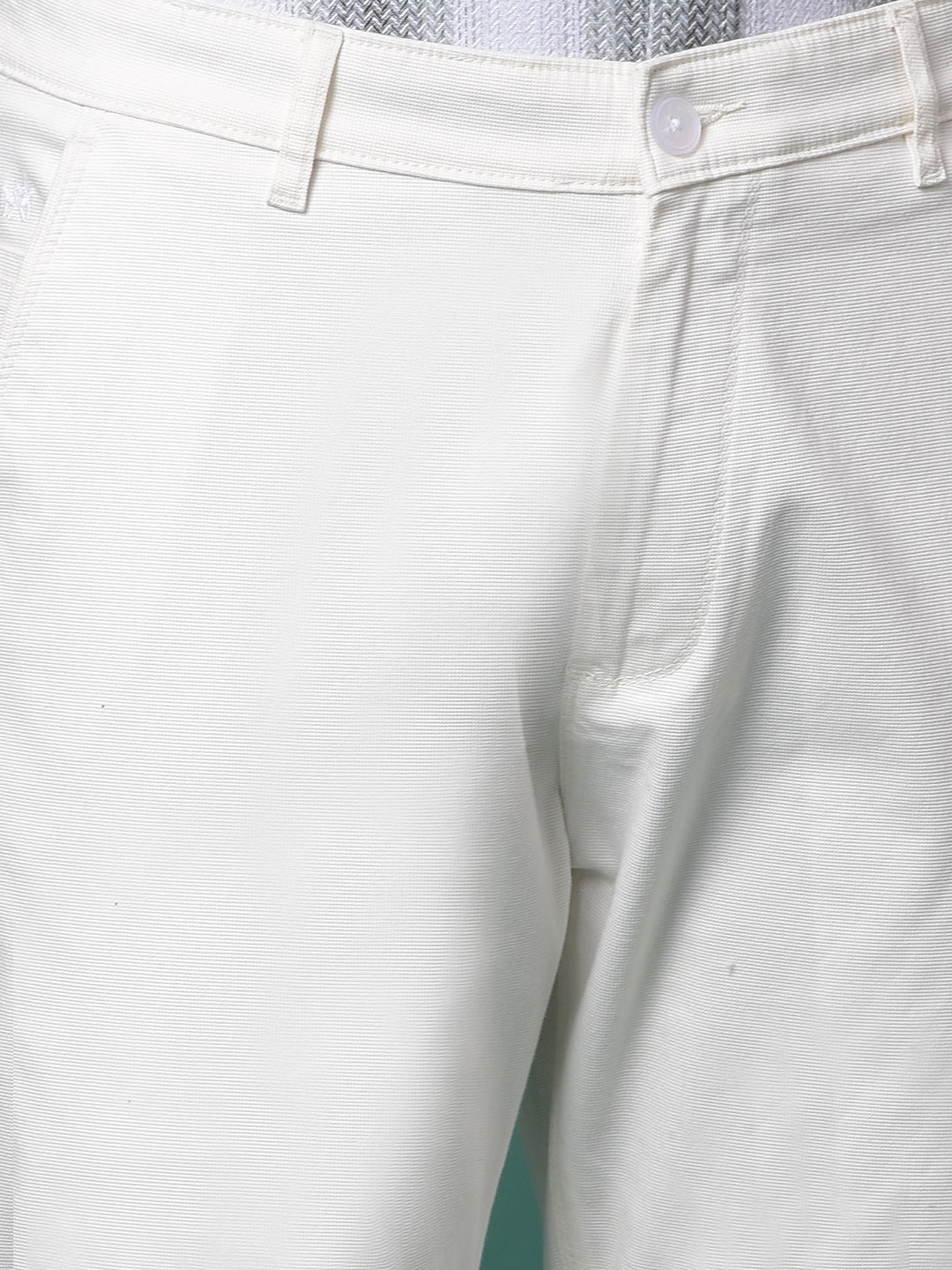 White Printed Trousers