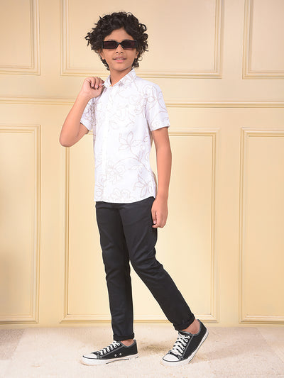 Black Printed Trousers