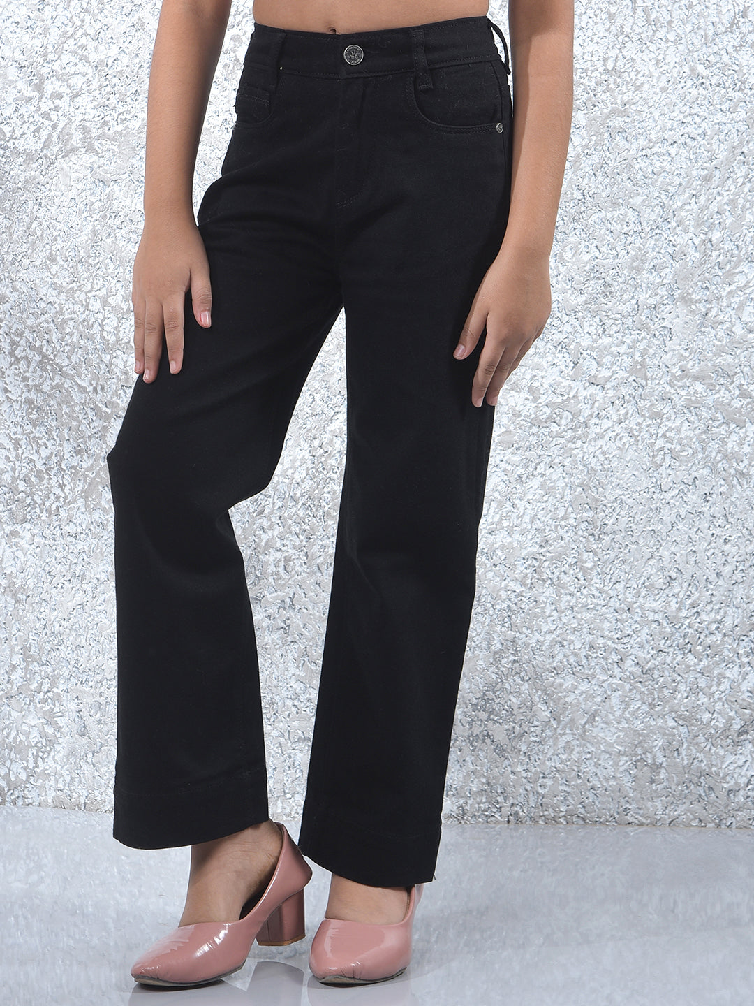 Dynamic Black Wide Leg Jeans