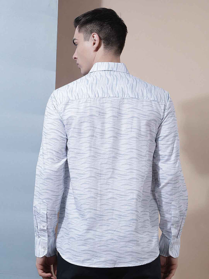Cool Blue Printed Shirt