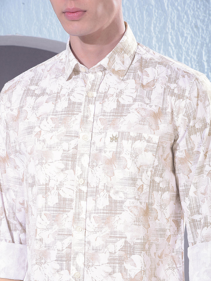 Chic Beige Printed Shirt