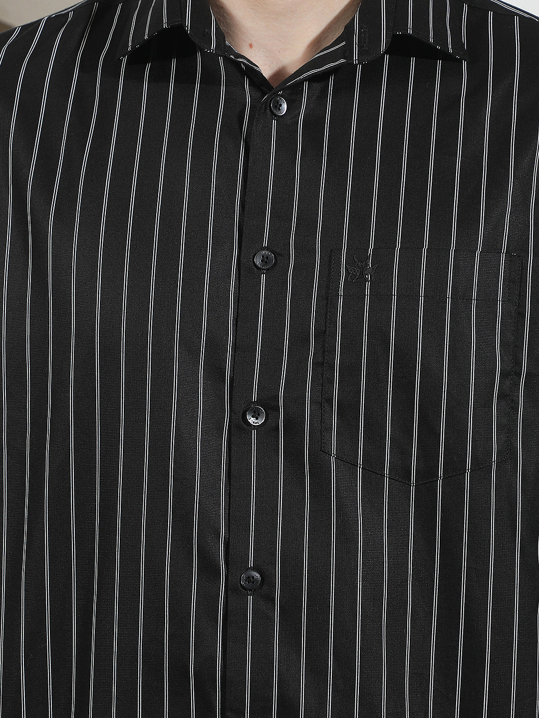 Black Vertical Striped Shirt