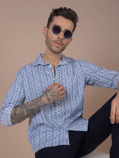 Blue Printed Shirt