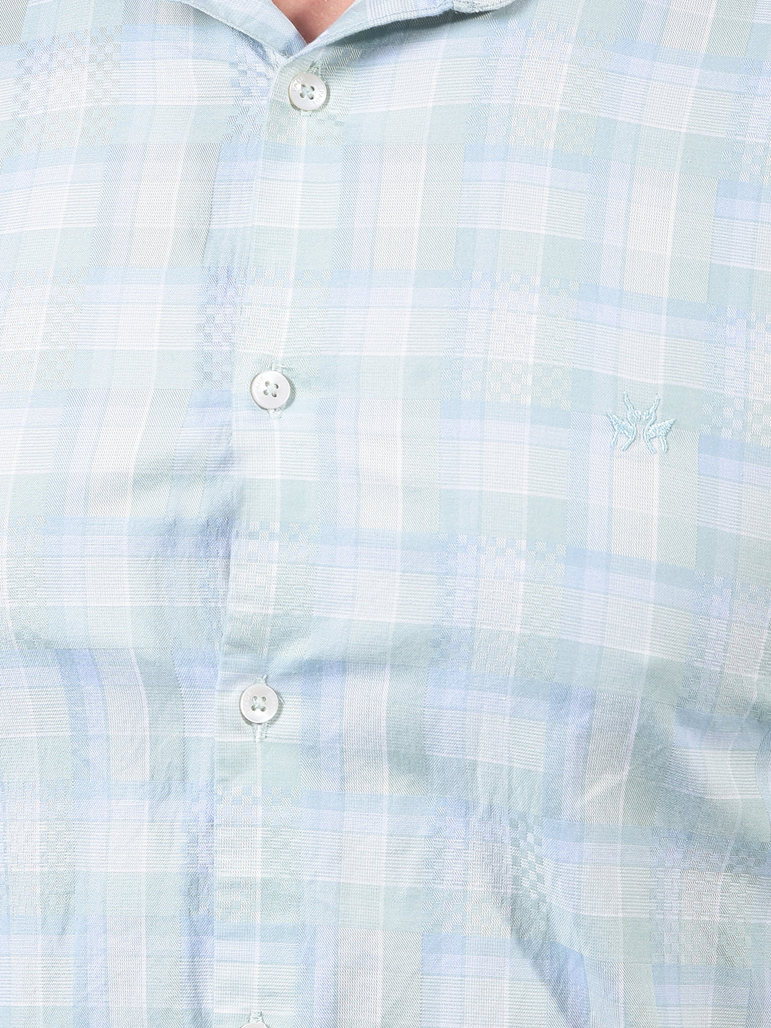 Green Checked 100% Cotton Shirt