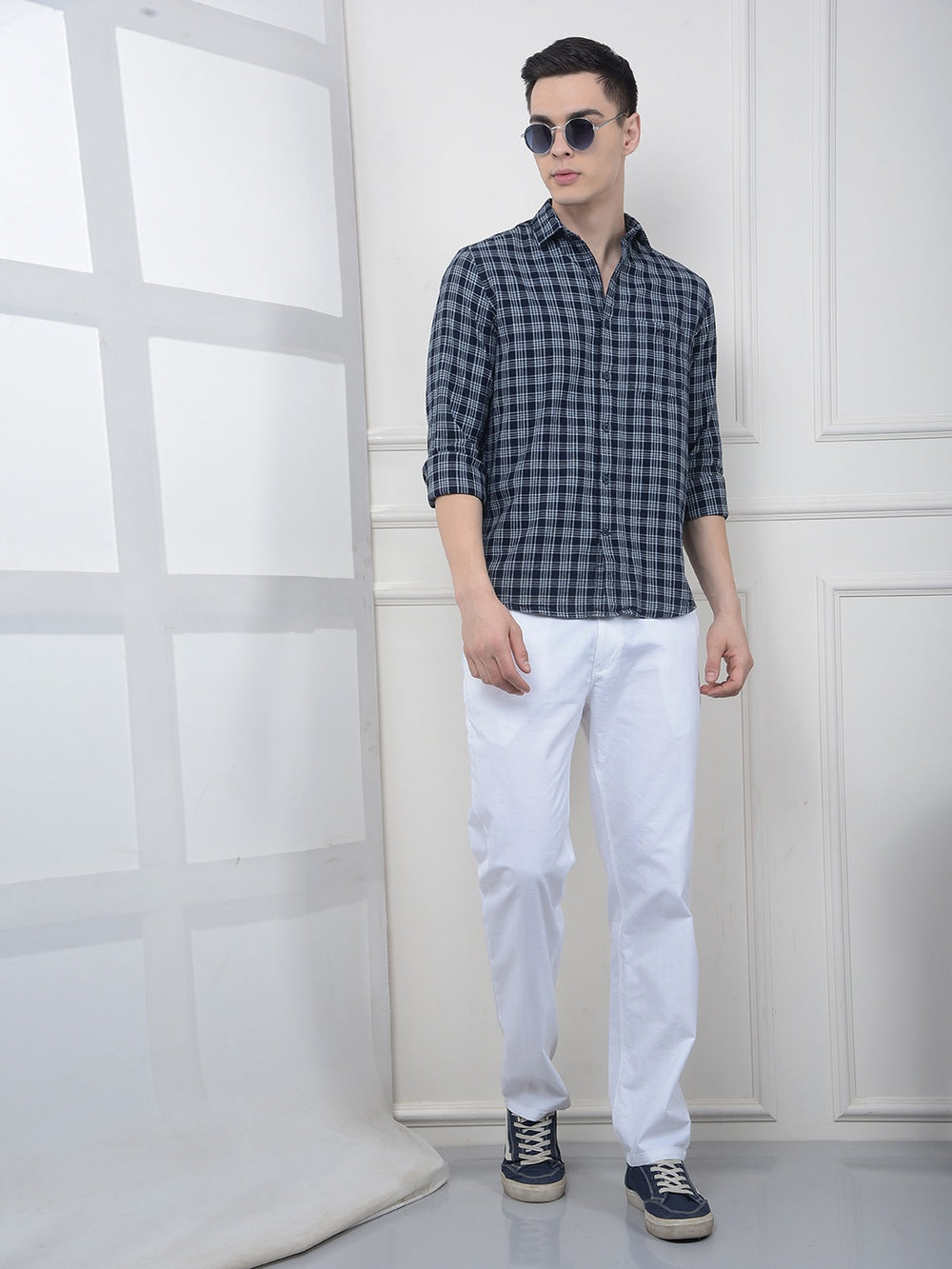Black Checked 100% Cotton Shirt