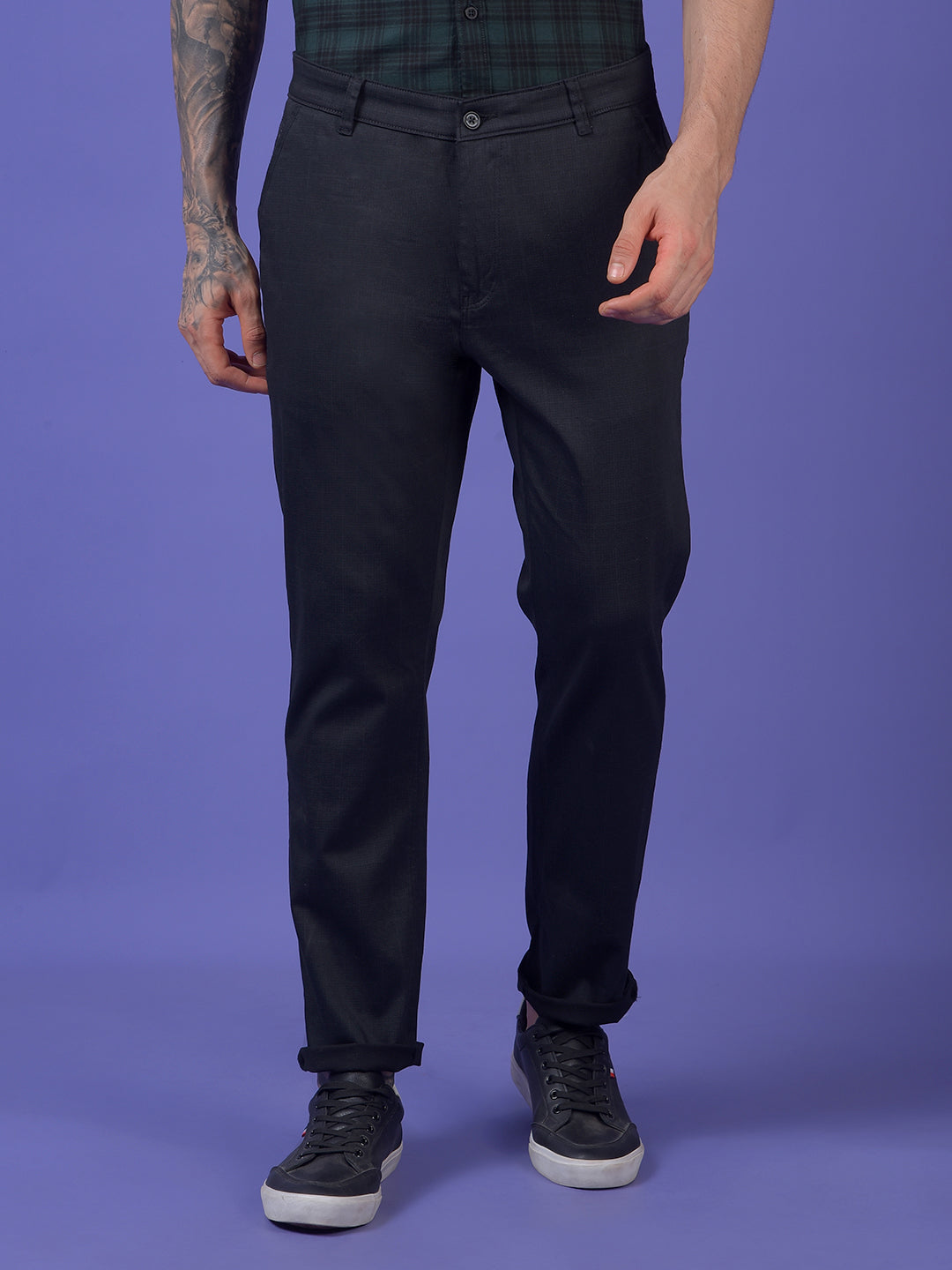 Black Printed Trousers
