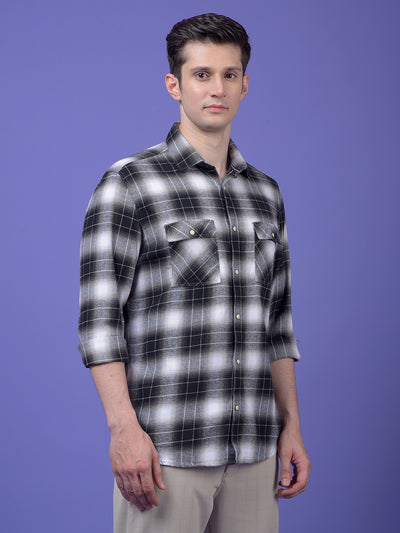 Black Checked 100% Cotton Shirt