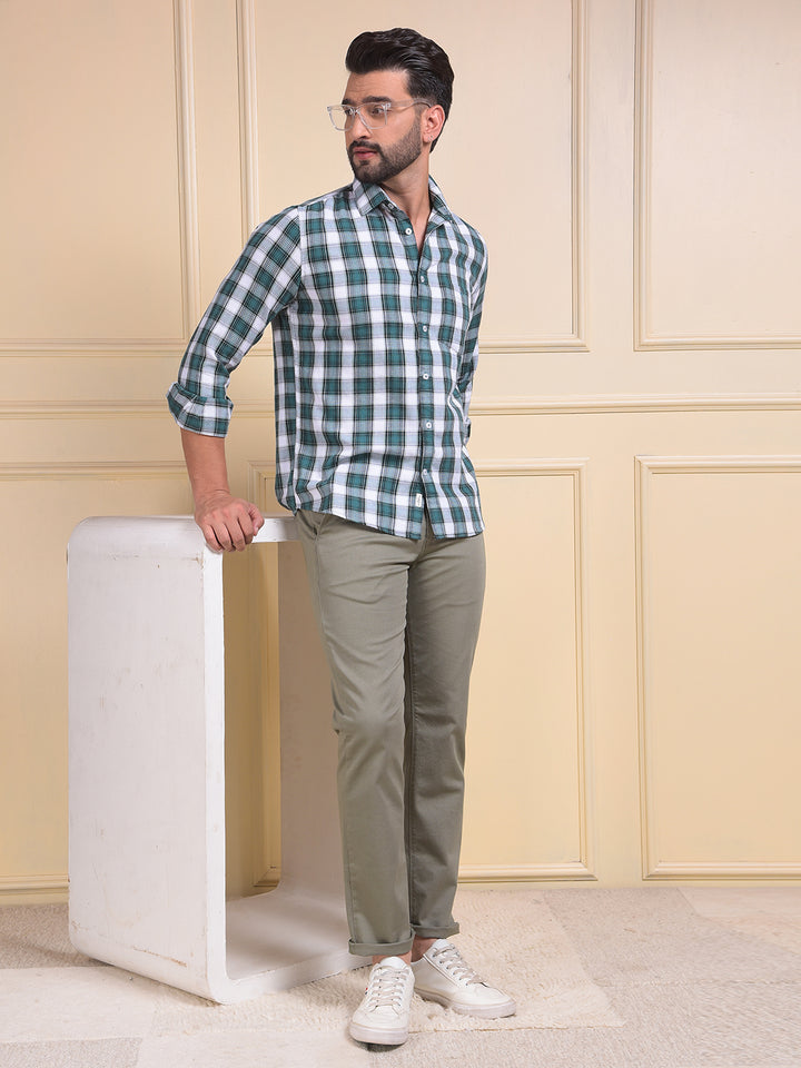 Chic Green Straight Trousers
