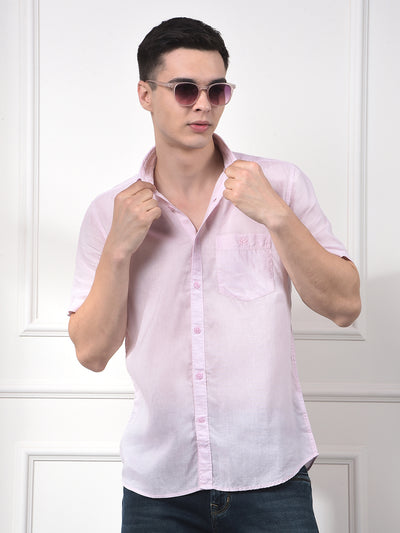 Soft Rose Linen Classic Shirt