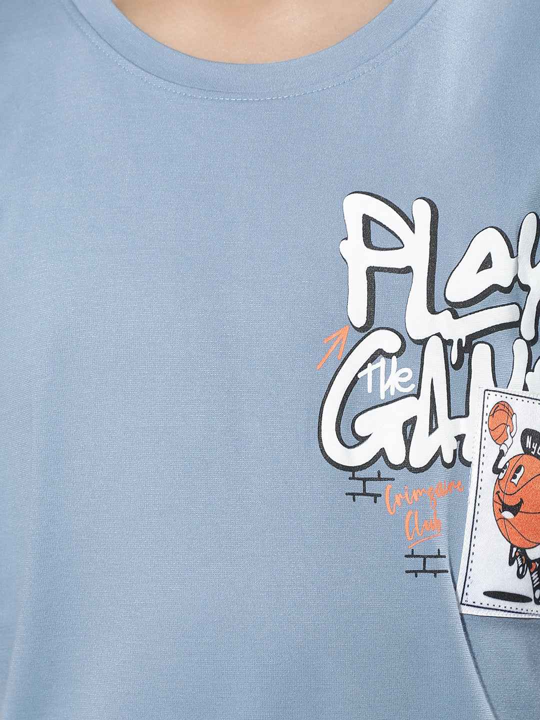 Blue Graphic Print T-Shirt
