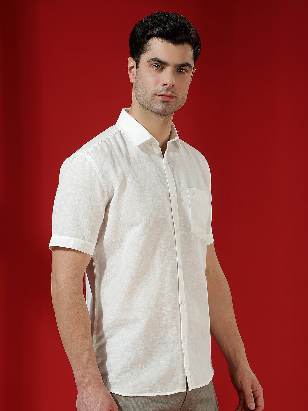 White Luxe Linen Breeze Shirt