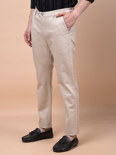 Stonebeige Urban Fit Dobby Trousers