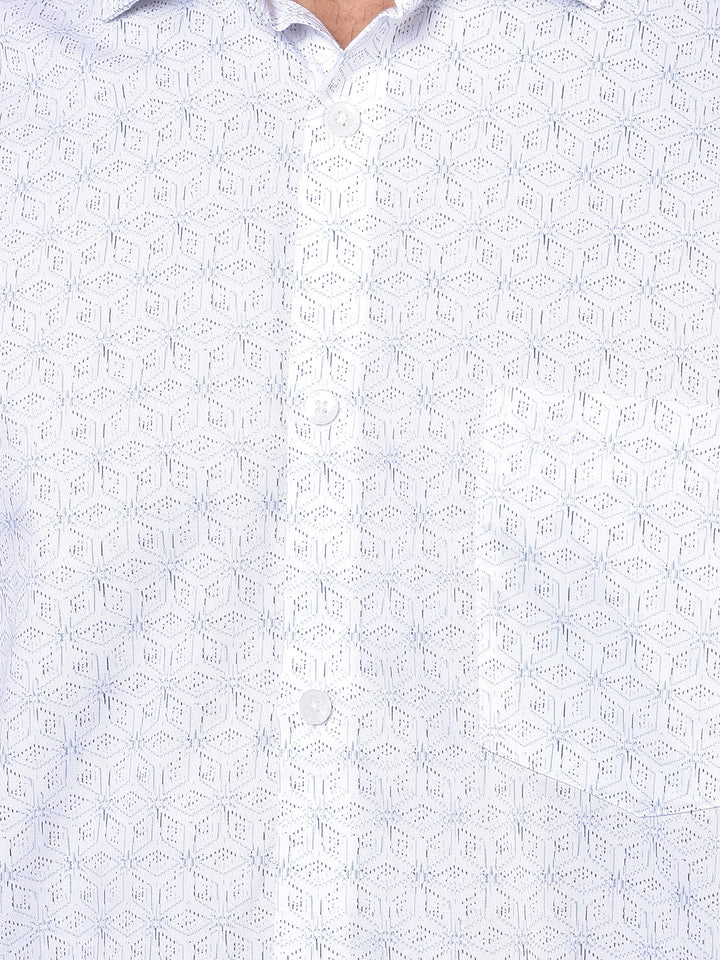 White Printed Shirt