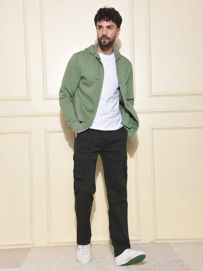 Swanky Green Hooded Neck Sweatshirt