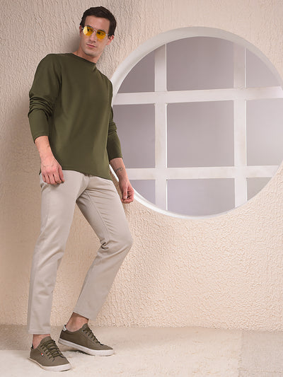 Olive Crew Neck Sweatshirt