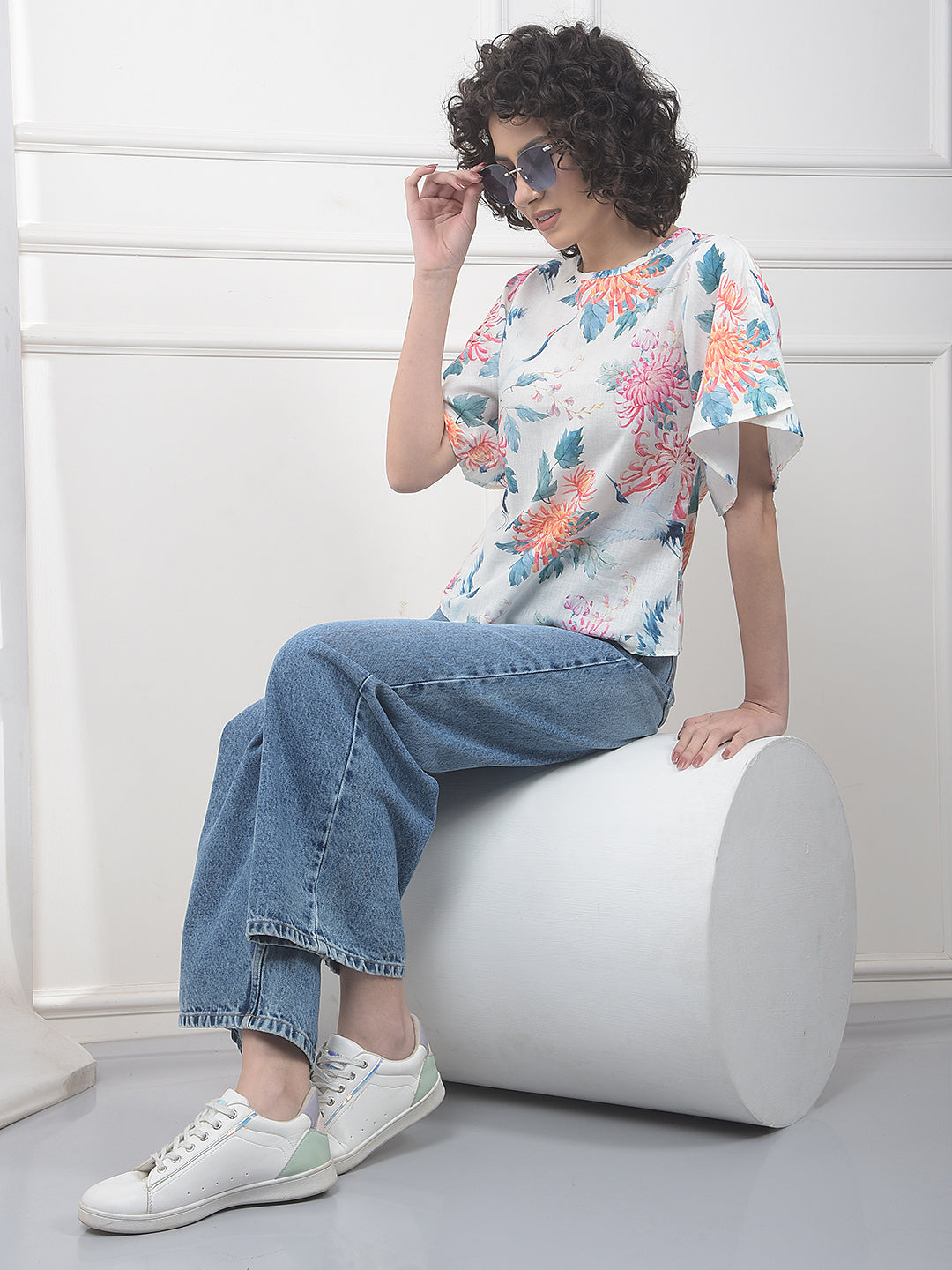 Effortless Blue Wide-Leg Jeans