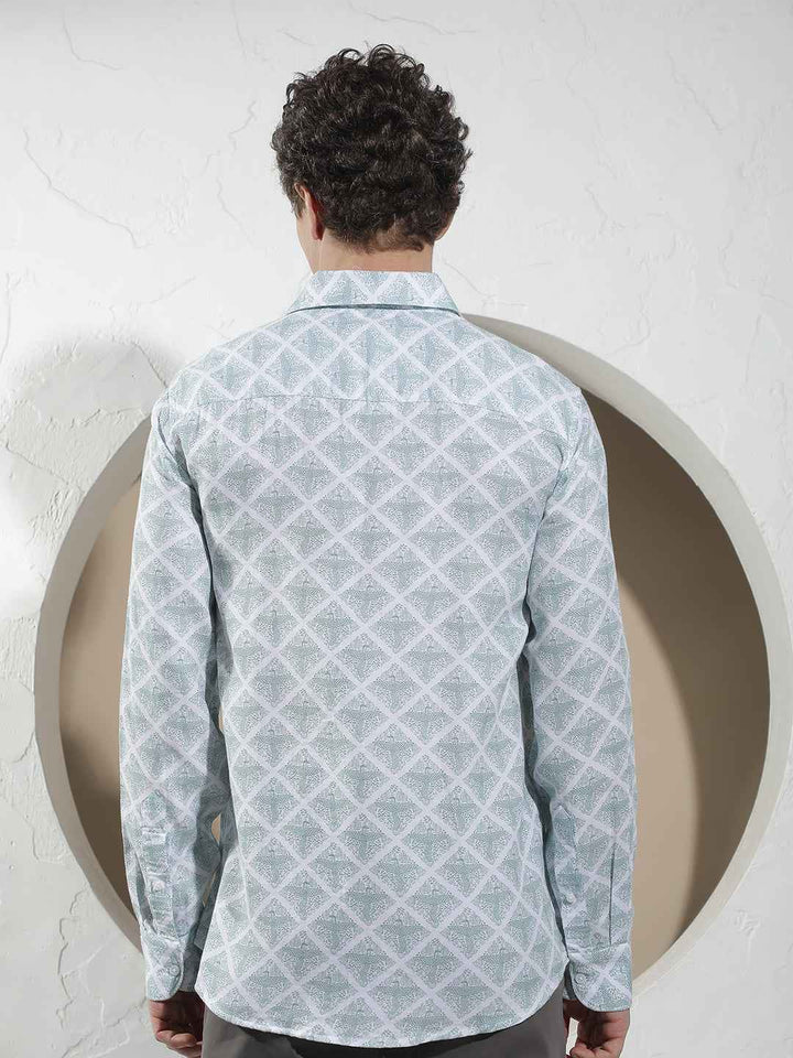Heritage Green Printed Shirt