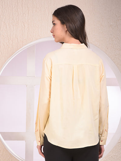 Classy Embroidered Beige Shirt