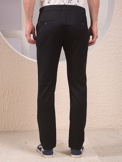 Softedge Casual Chinos Black Trousers
