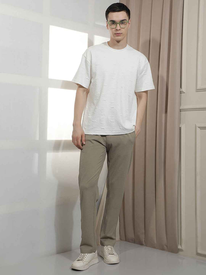 Comfy Beige Athleisure Trackpants
