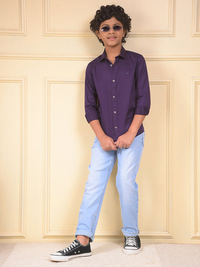 Purple 100% Cotton Shirt