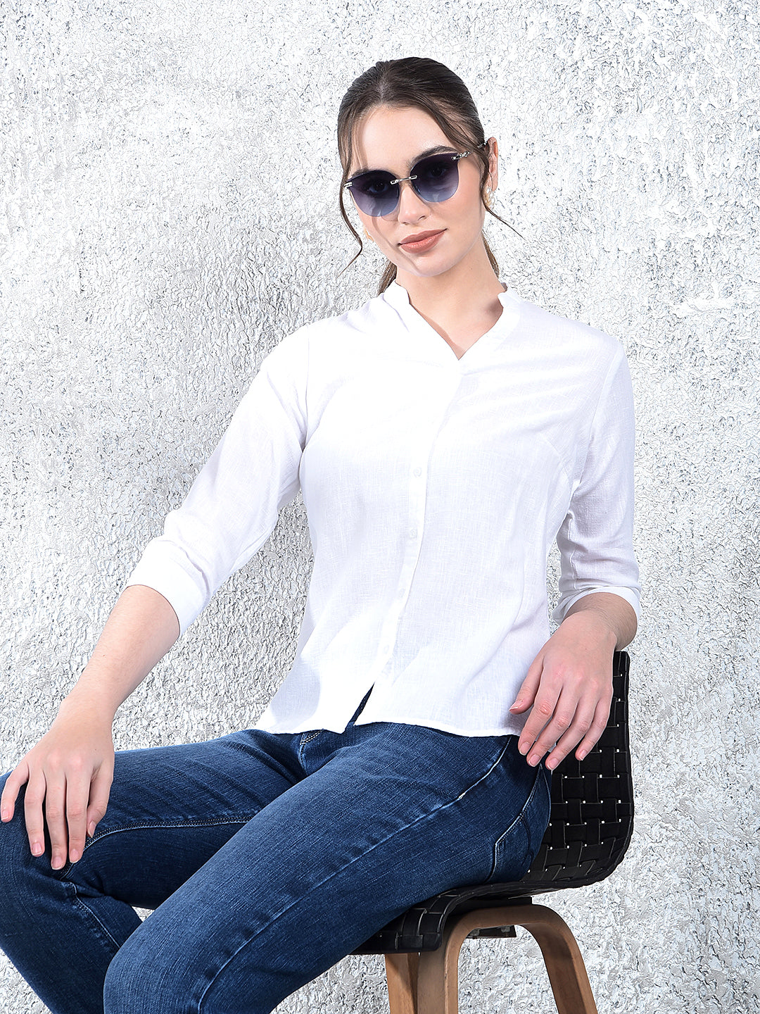 Minimalist Mandarin Collar Shirt