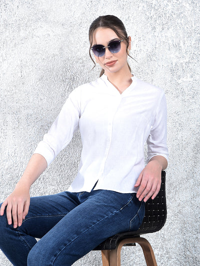 Minimalist Mandarin Collar Shirt