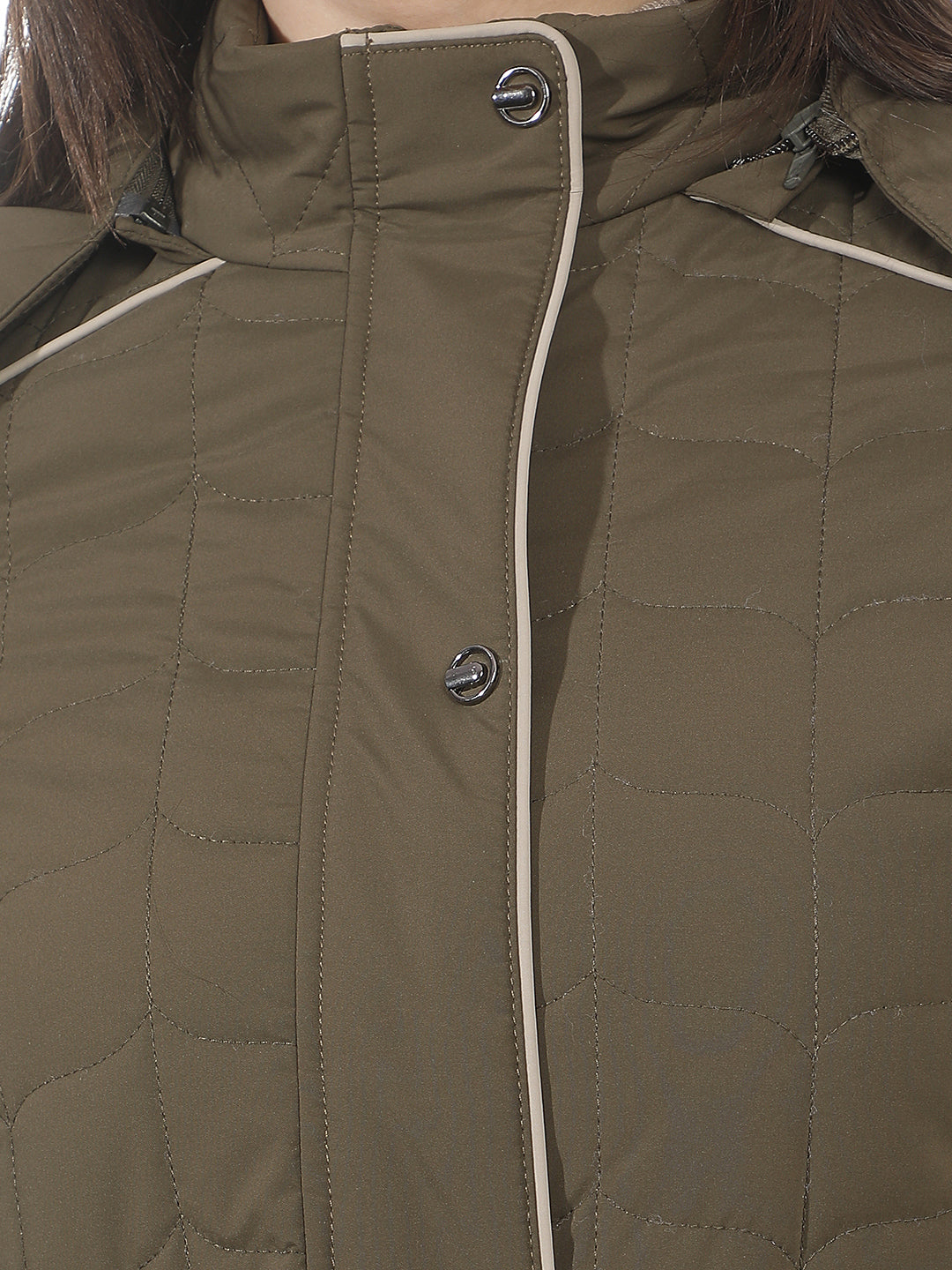 Olive Hooded Puffer Jacket