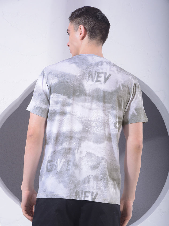 Grey Typographic Print T-Shirt