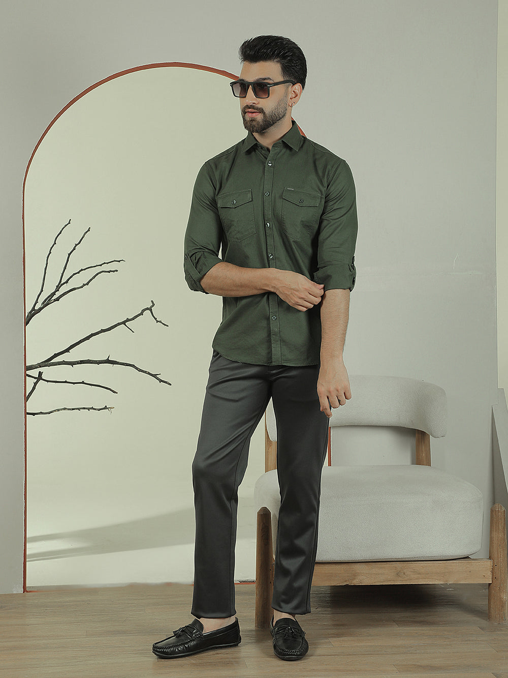Green 100% Cotton Shirt