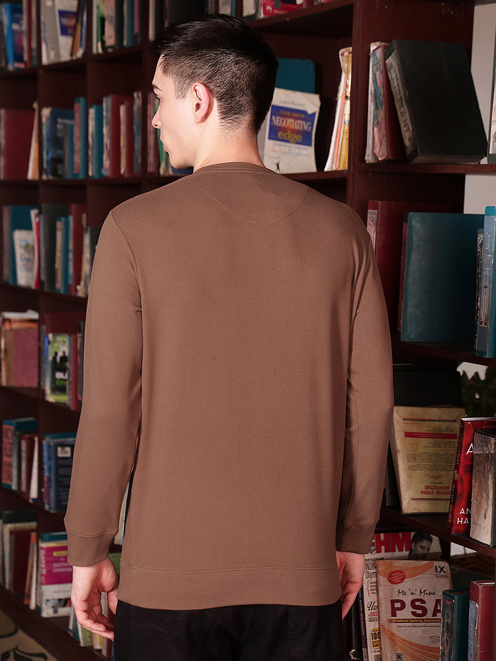 Structured Terracotta Brown Sweatshirt