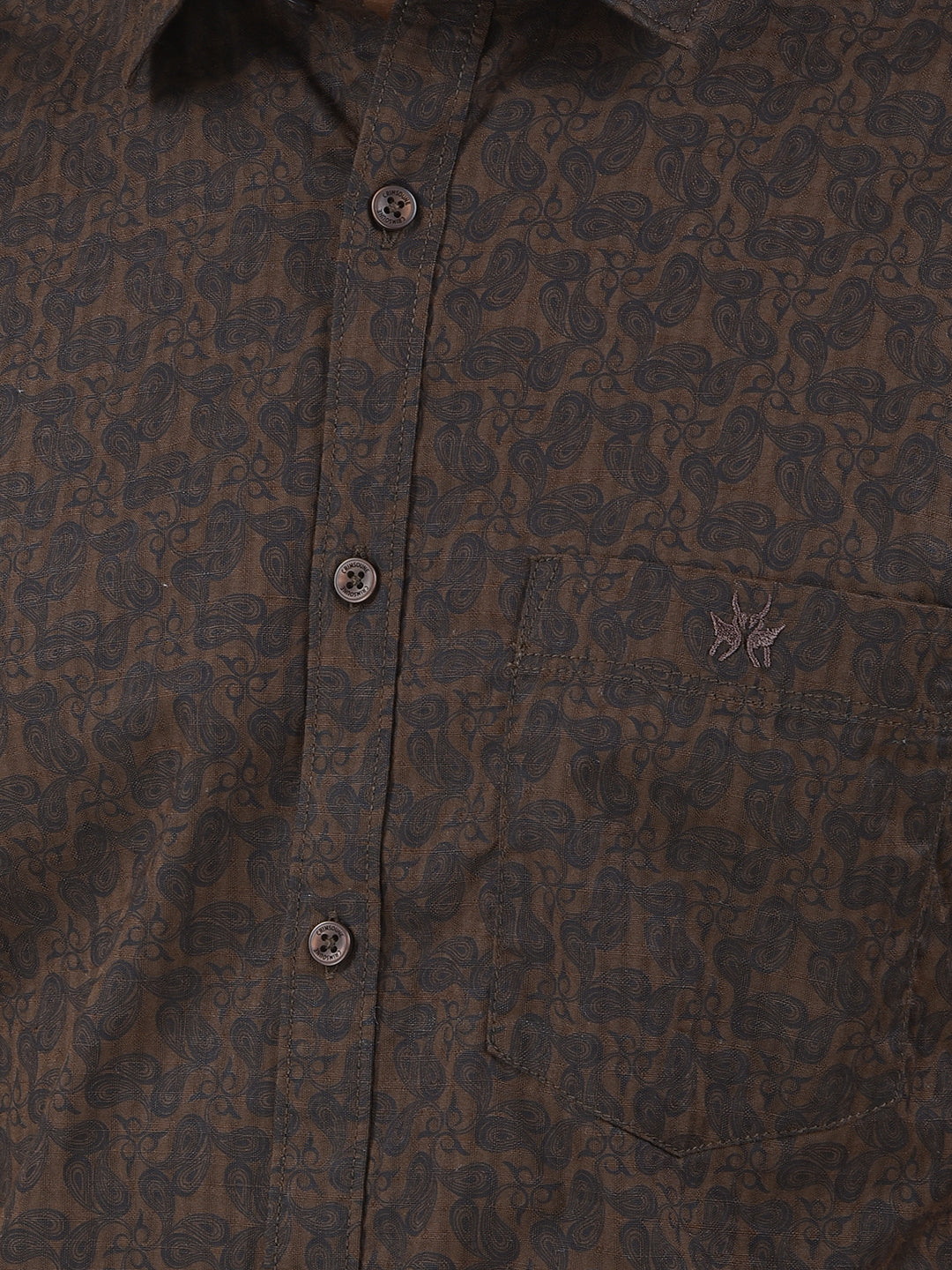 Fresh Aura Brown Printed Shirt