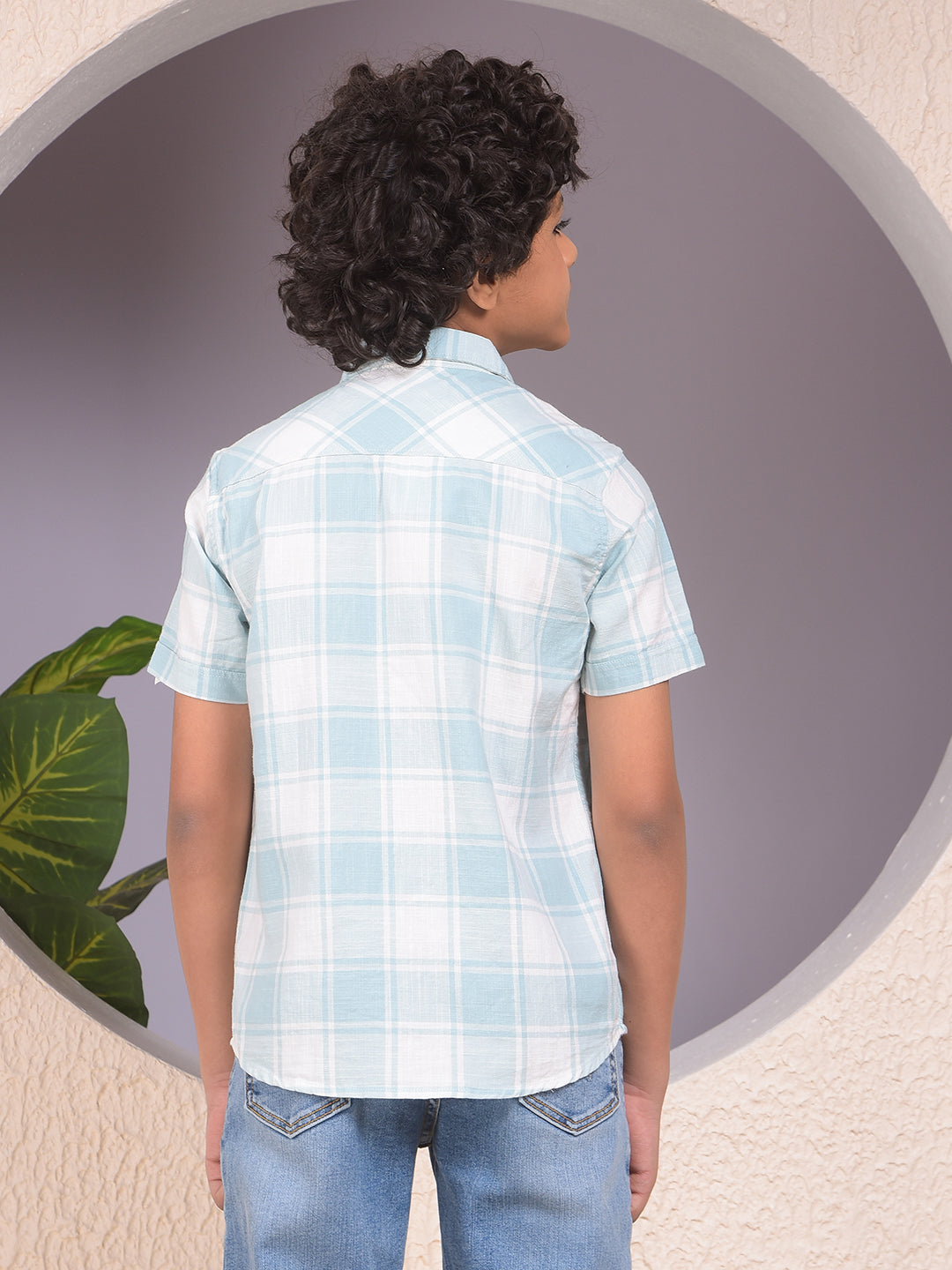 Green Checked 100% Cotton Shirt