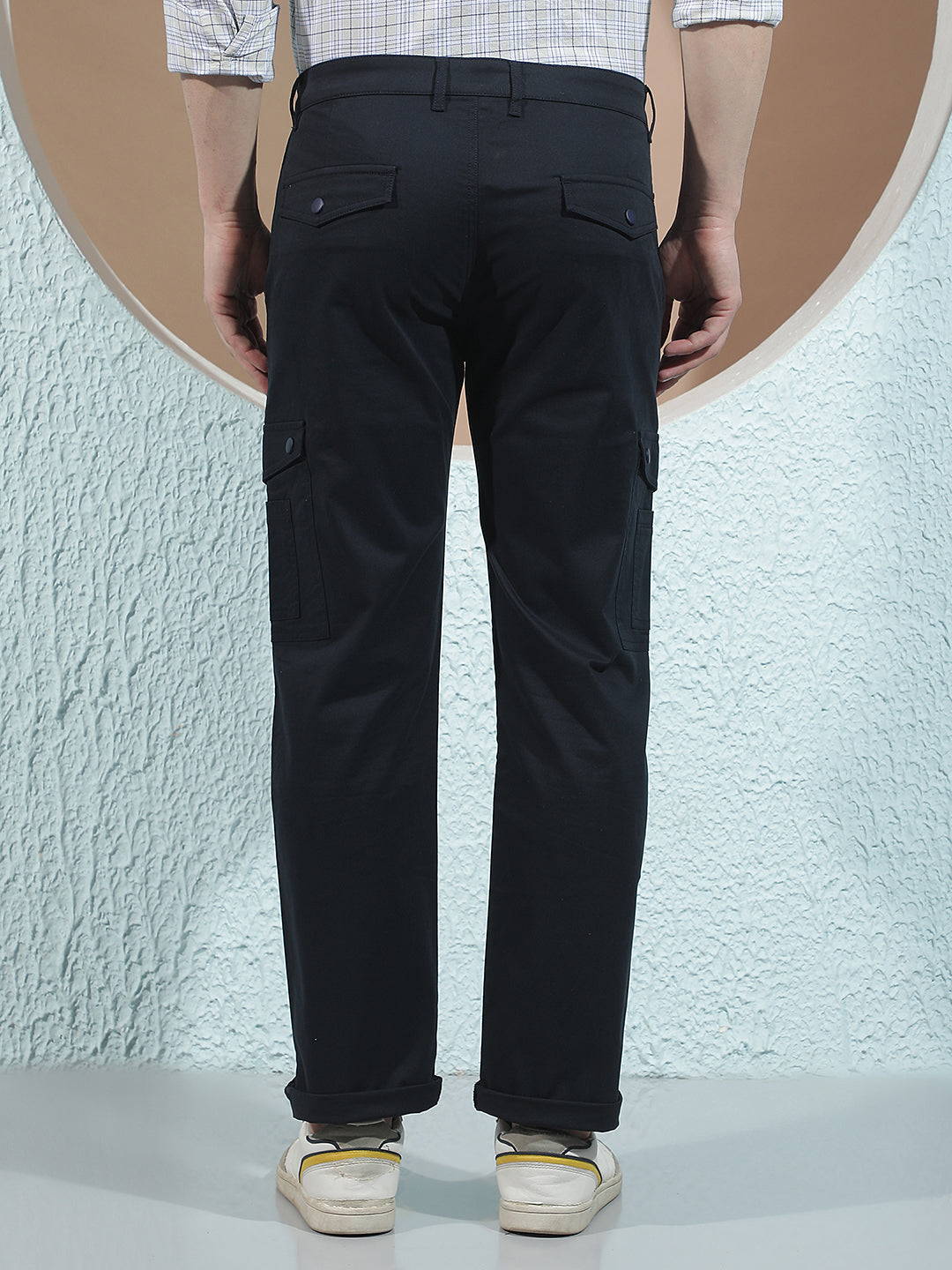 Navy Blue Cargo Trousers