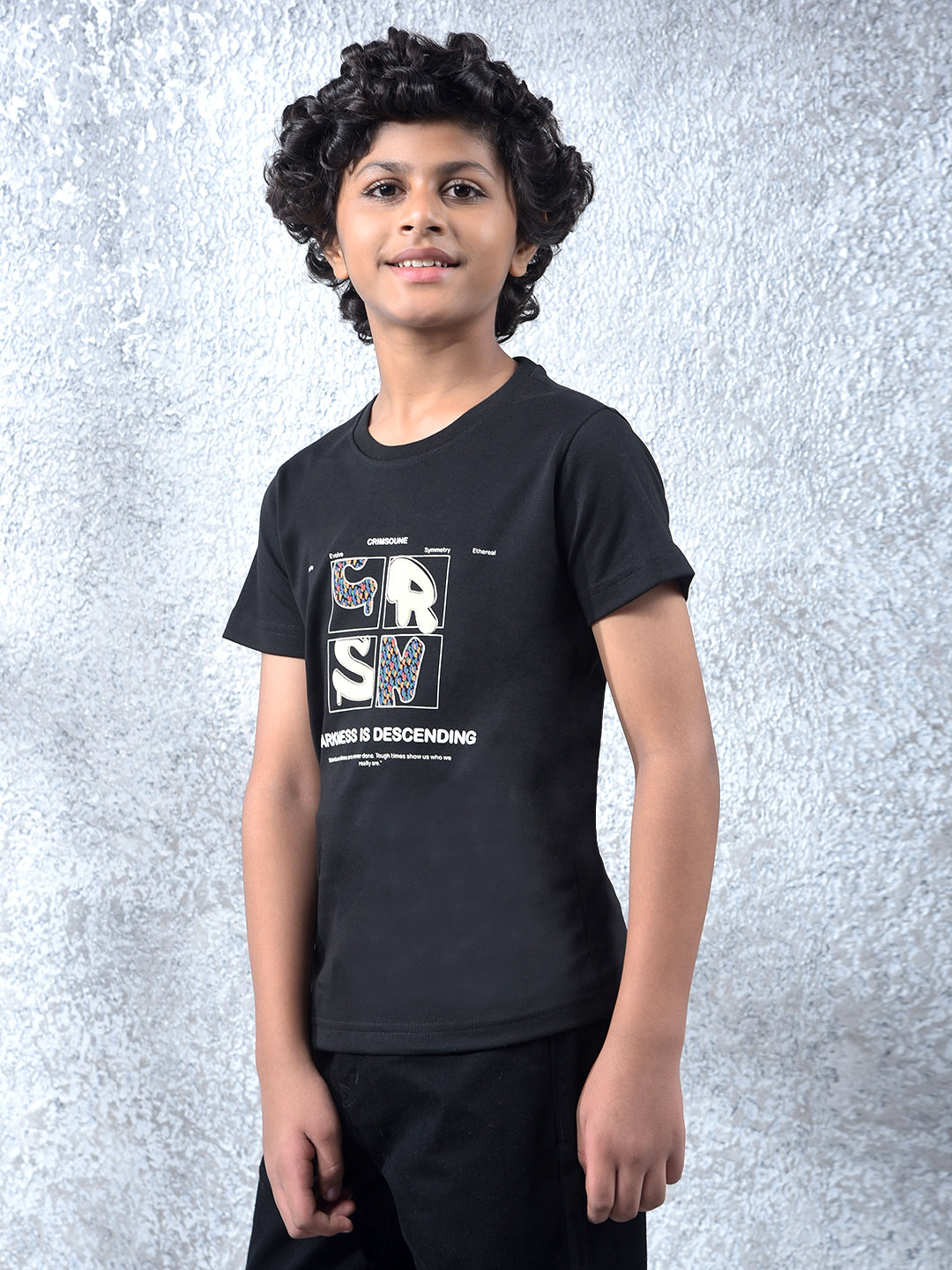 Black Embroidered T-Shirt