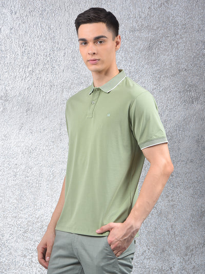 Modish Green Polo Neck T-Shirt