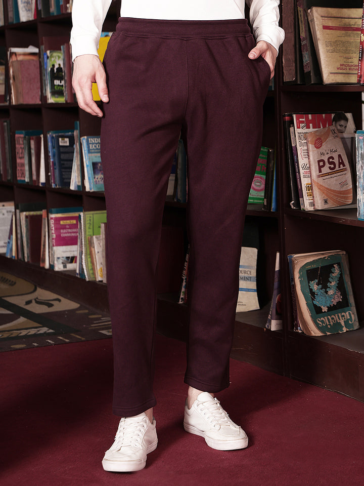Refined Velvet Wine Trackpants