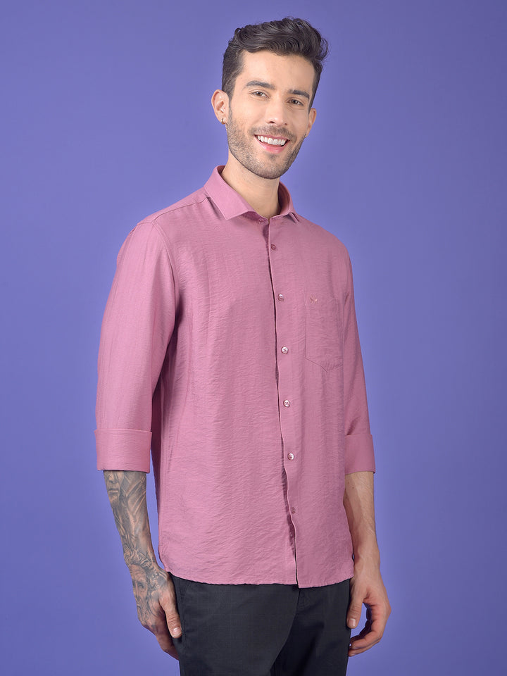 Pink Textured Shirt