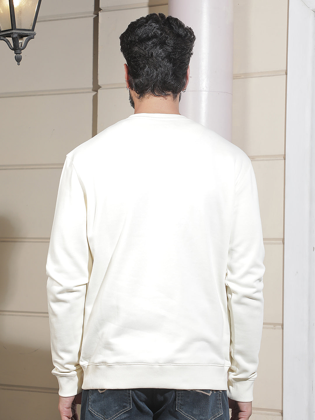 Cream Graphic Print Sweatshirt